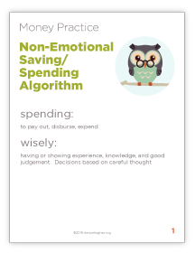 Non-emotional saving/spending algorithm